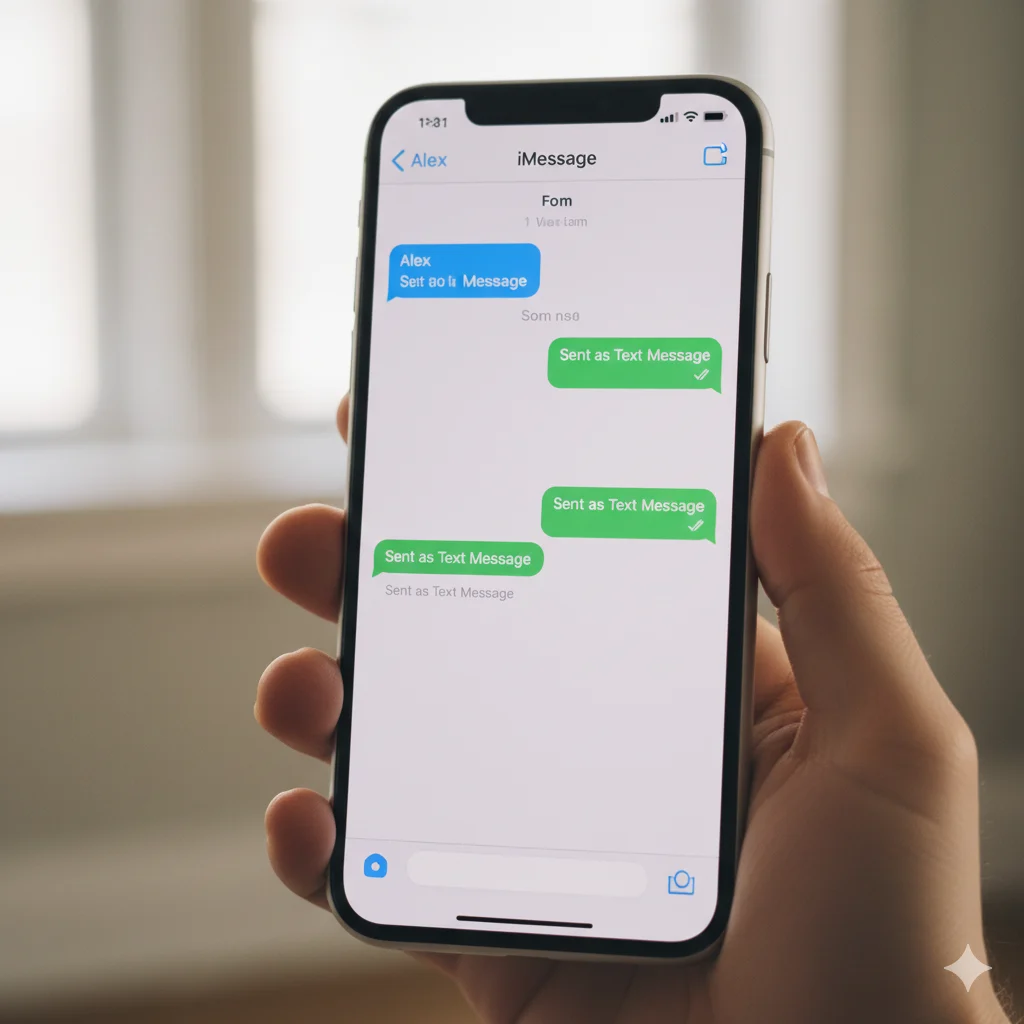 iMessage Sent as Text Message