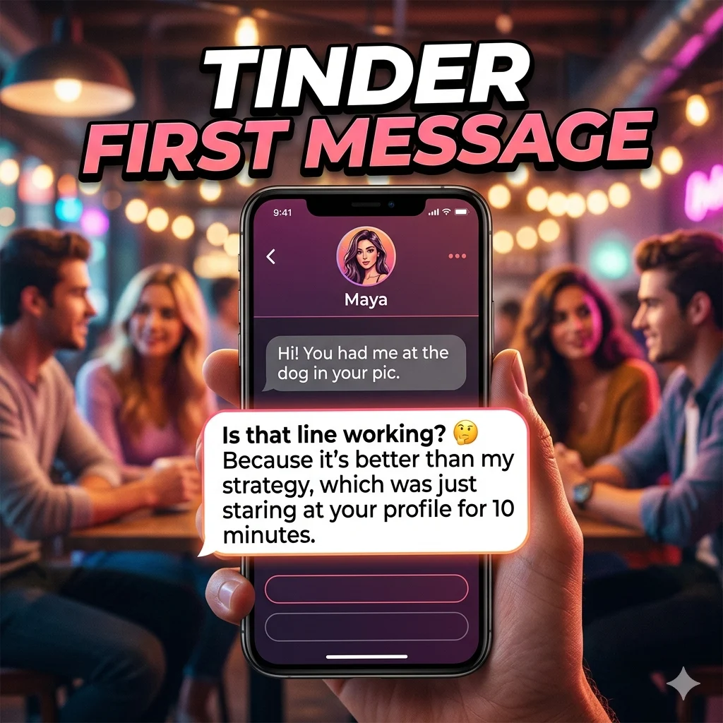 tinder first message