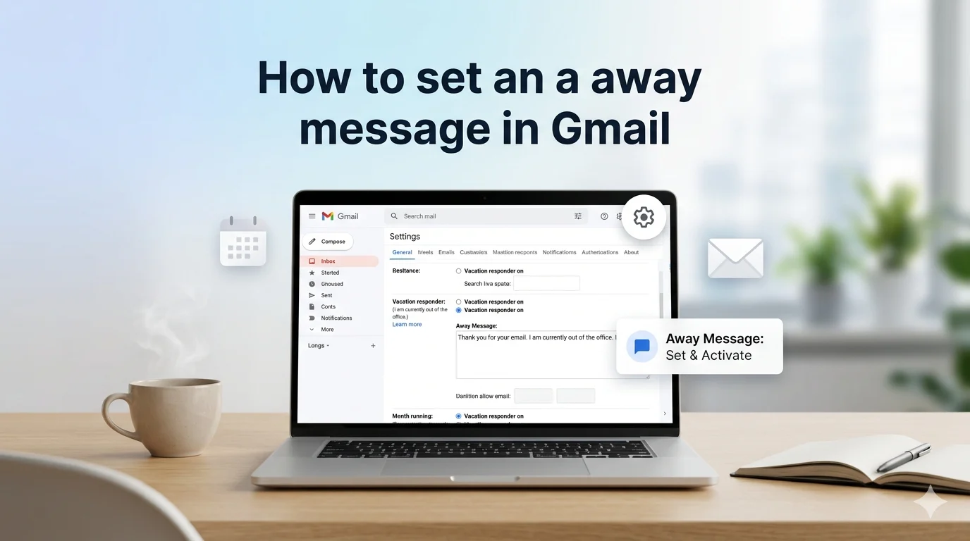 how to set an away message in gmail
