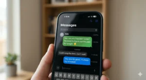 Green iPhone Text