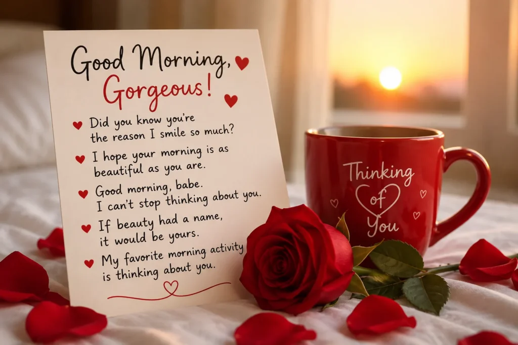 good morning romantic message for her