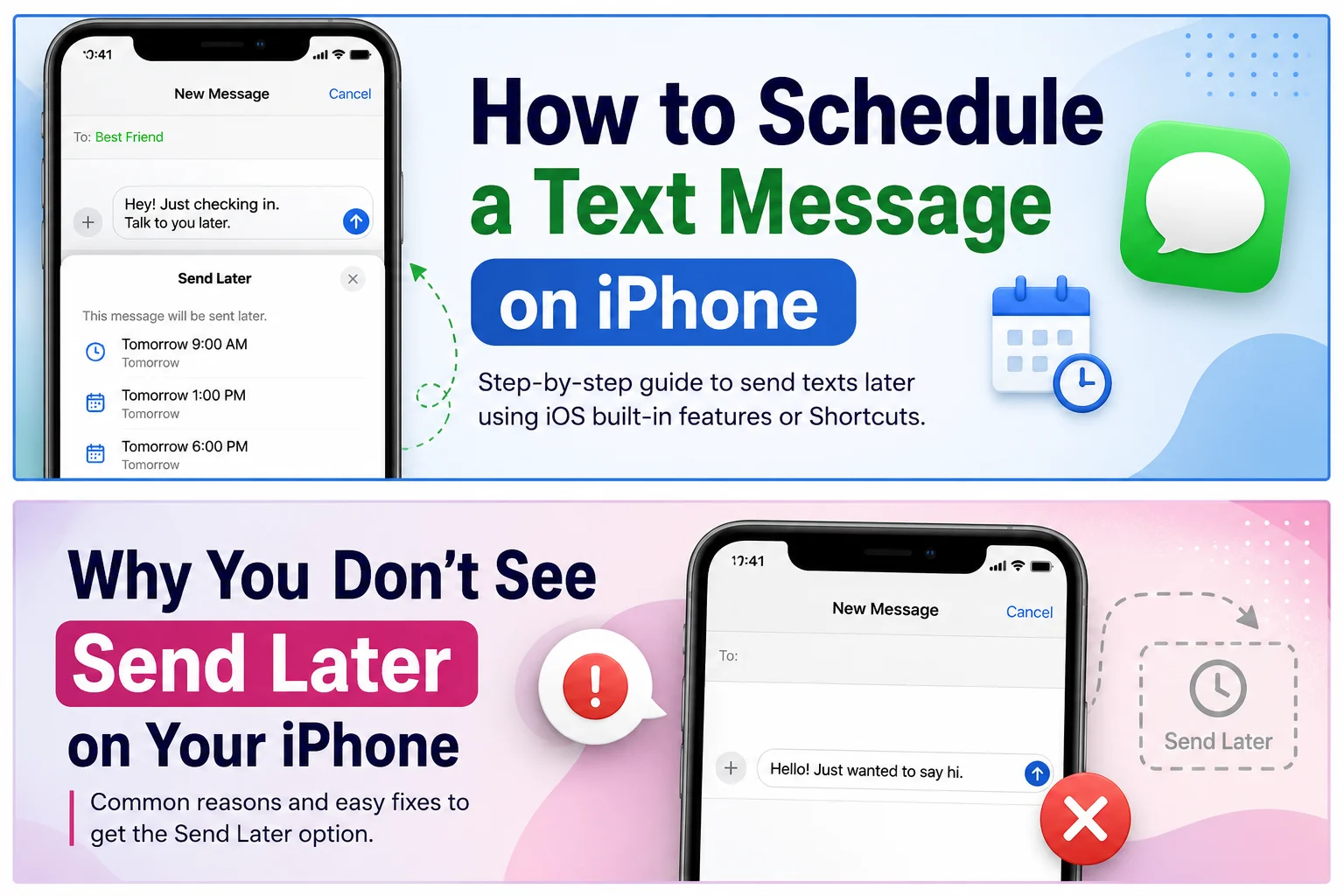iphone schedule text message