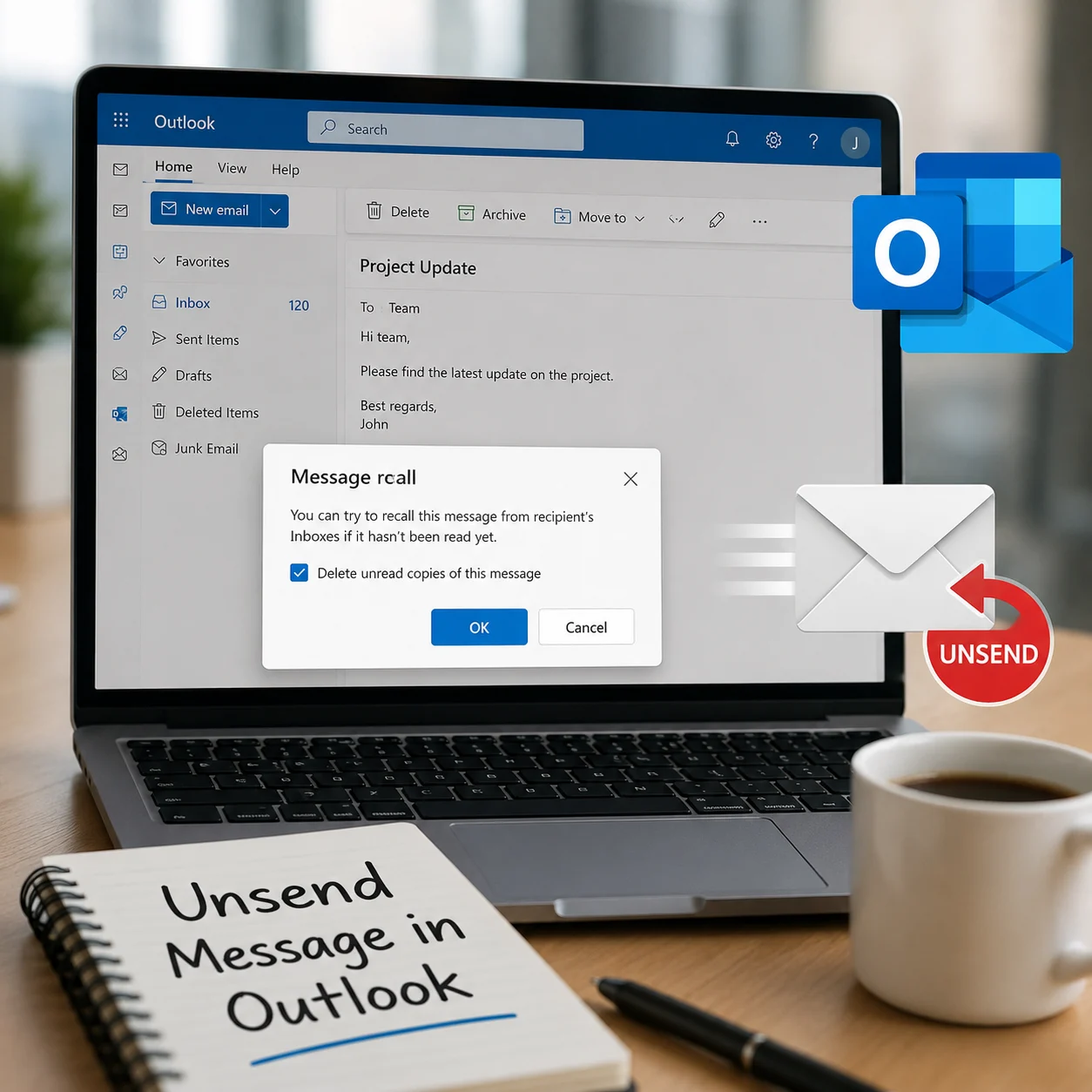 unsend message outlook