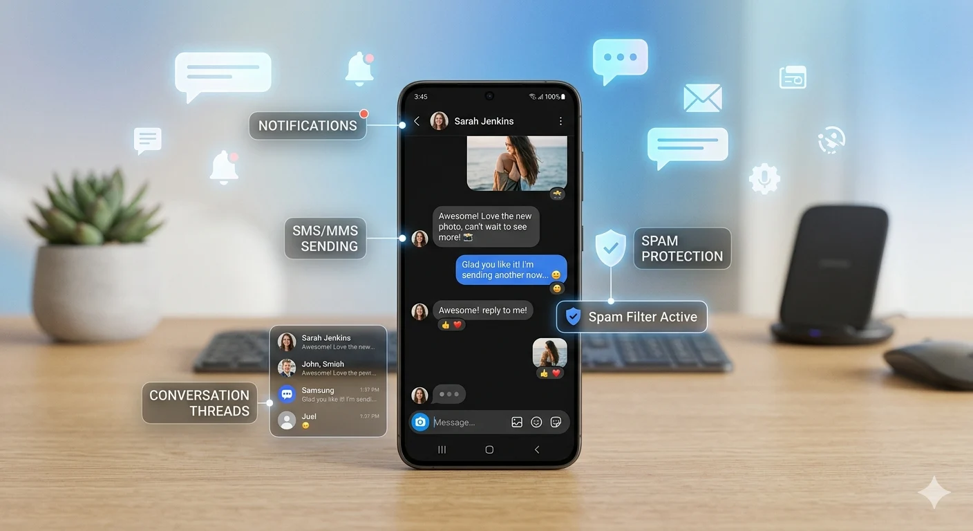 samsung text message app