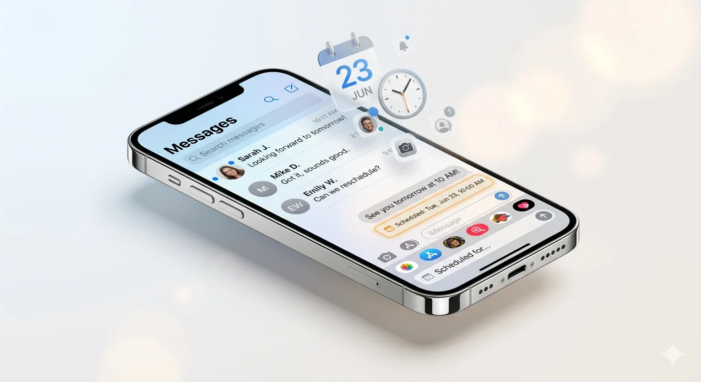 schedule a text message iphone
