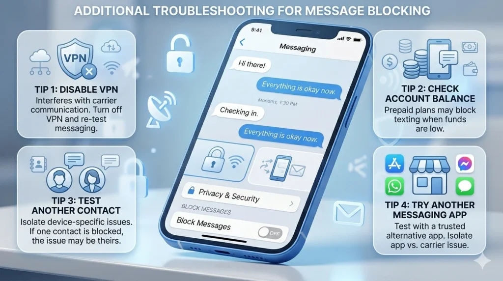 how to disable message blocking