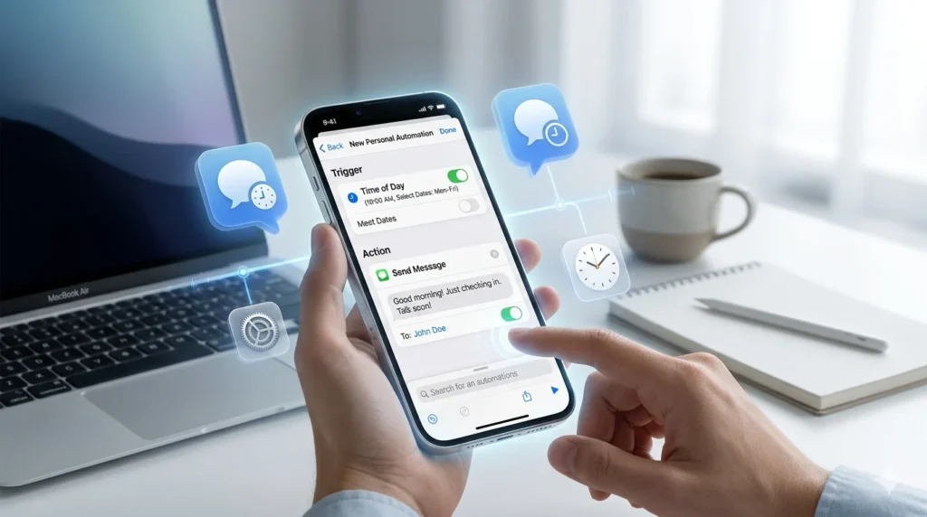 iphone schedule text message
