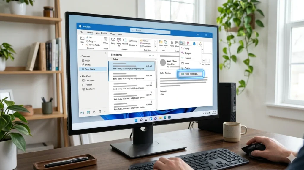 unsend message outlook