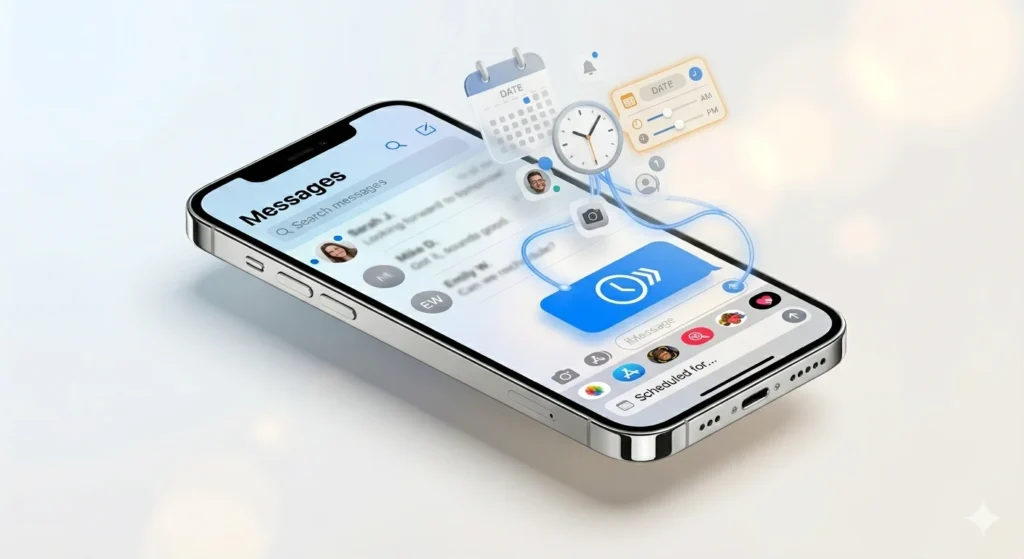 schedule a text message iphone
