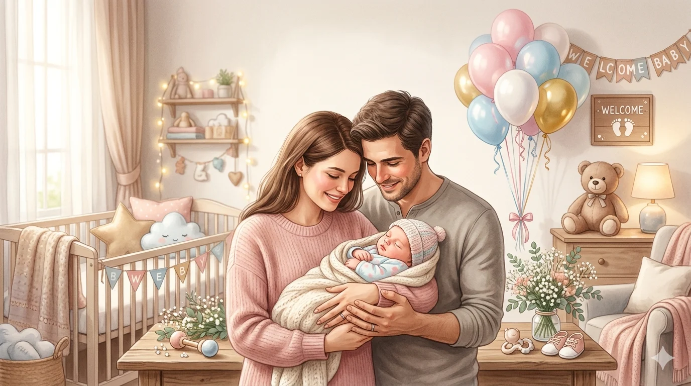 welcome baby message