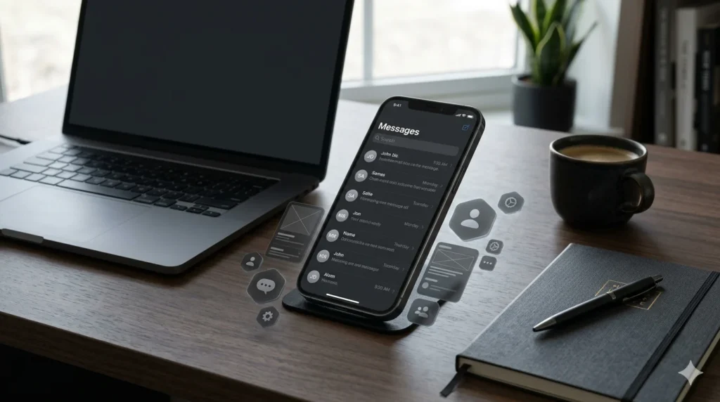 fake text message iphone dark mode