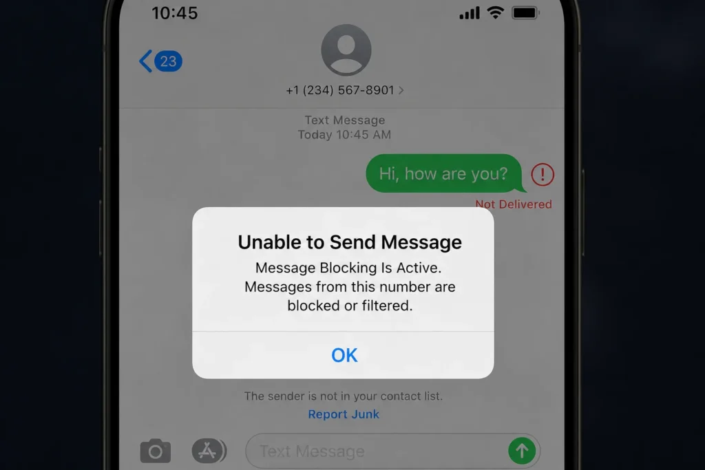 what does it mean when message blocking is active