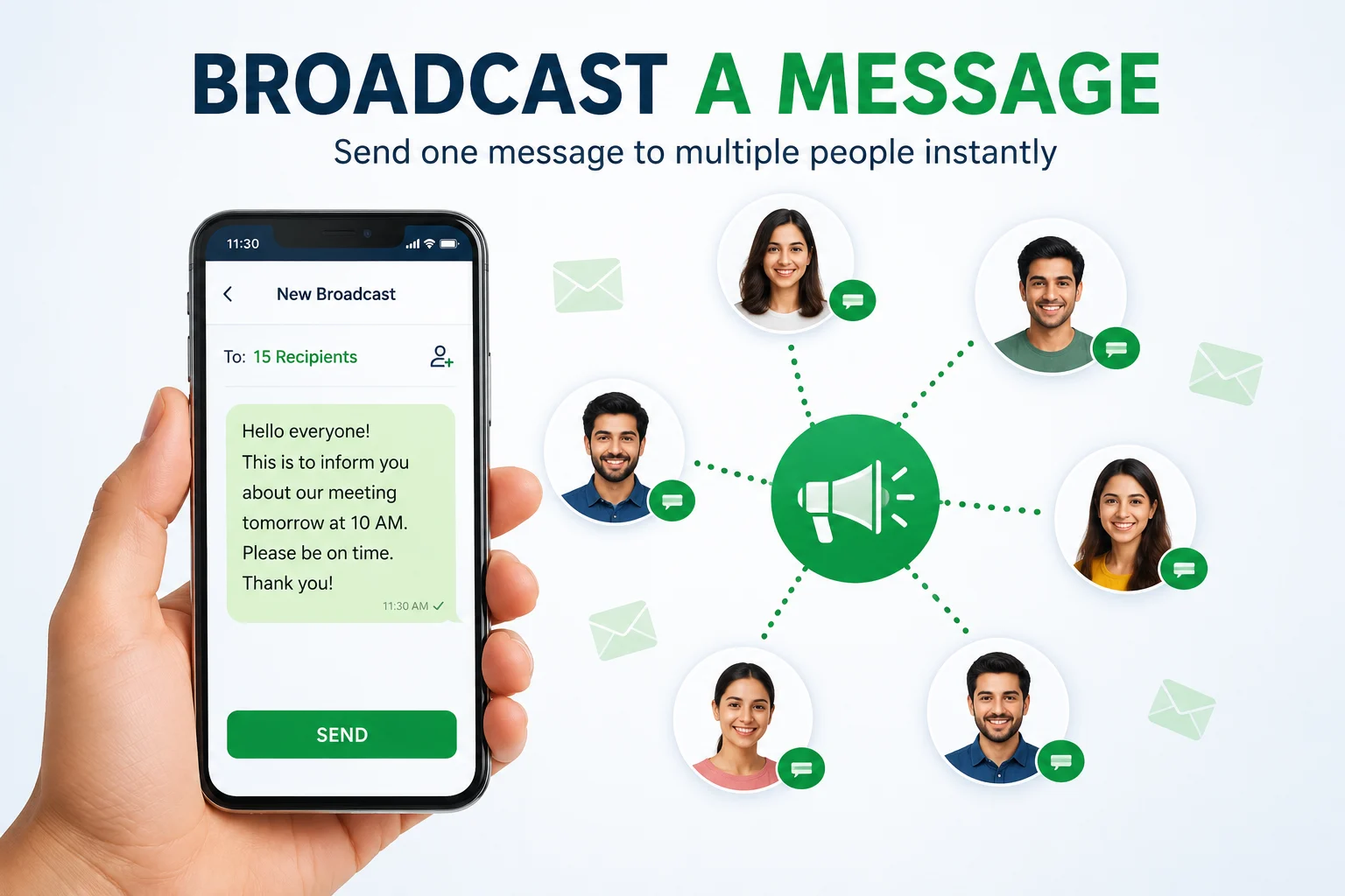 broadcast a message