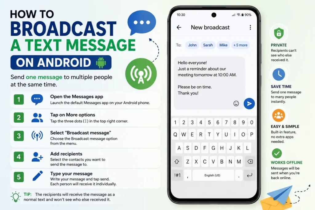 broadcast a message