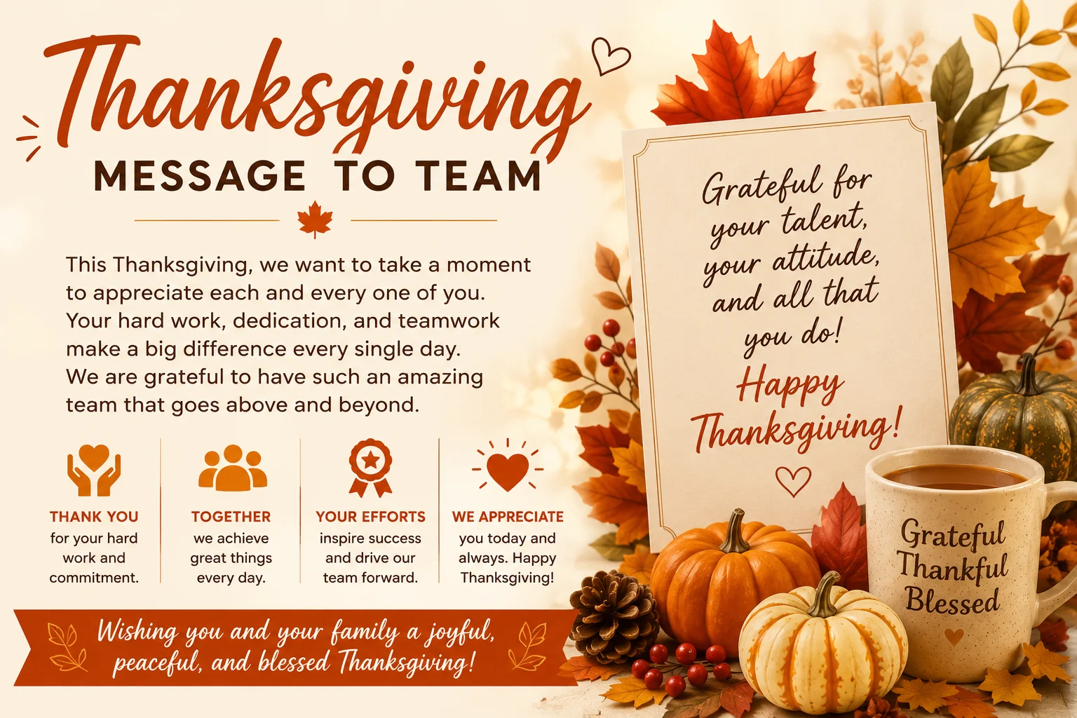 thanksgiving message to team