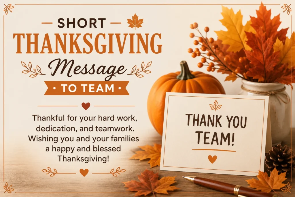 thanksgiving message to team