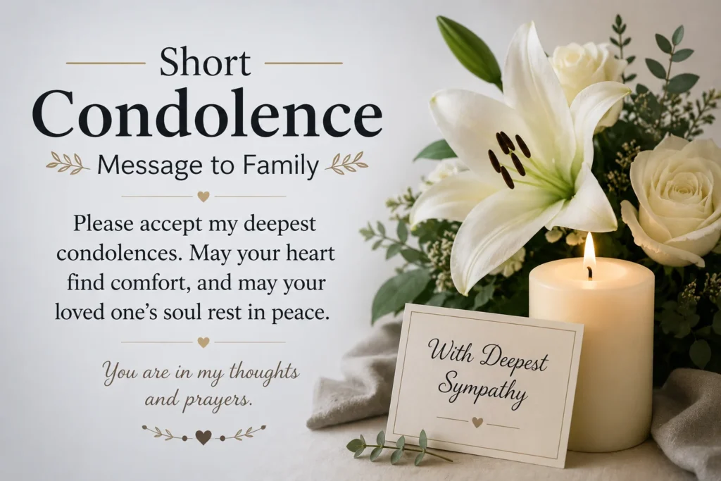 condolences message for loss