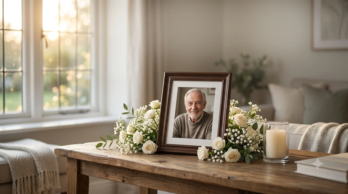 my father passed away message