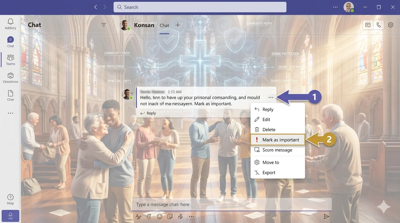 Mark message important in Teams